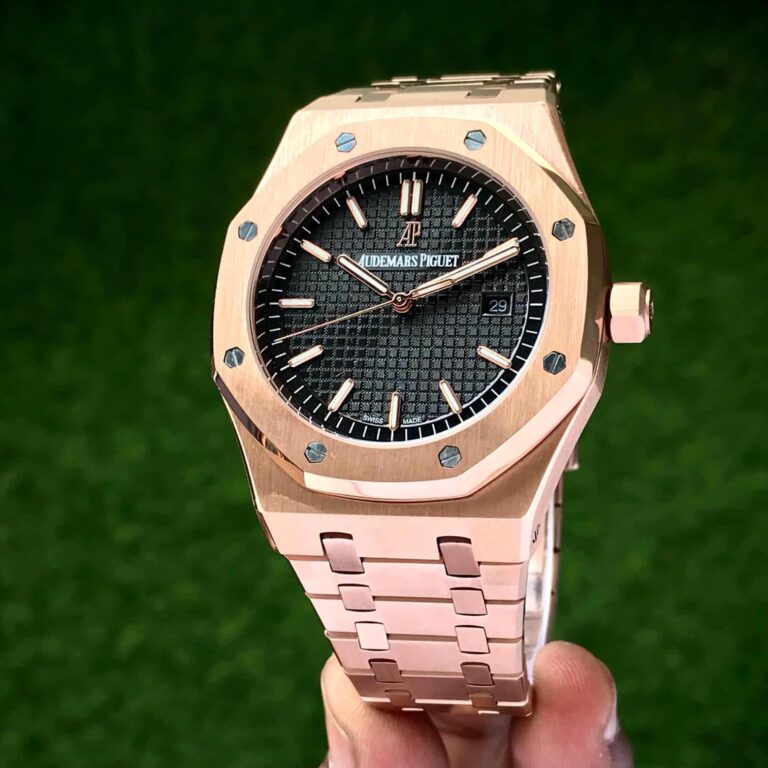 Audemars Piguet Perpetual Calendar Open Worked Golden And Blue Dial Automatic Mens Watch