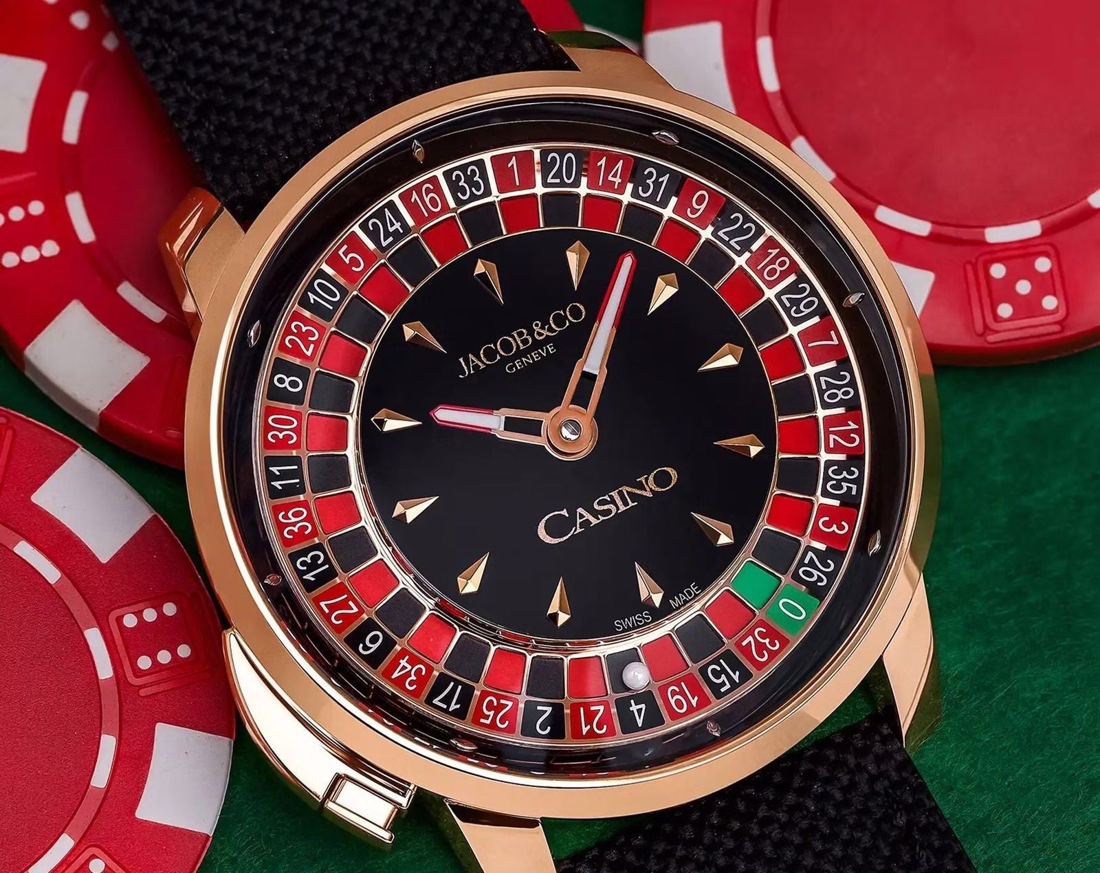 Jacob & Co. Casino Tourbillon Rose Gold Swiss Made Men’s Watch