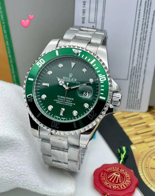 Rolex Submariner Green & Sliver Model Premium Automatic