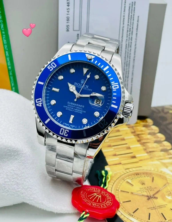 Rolex Submariner Blue & Sliver Model Premium Quatz