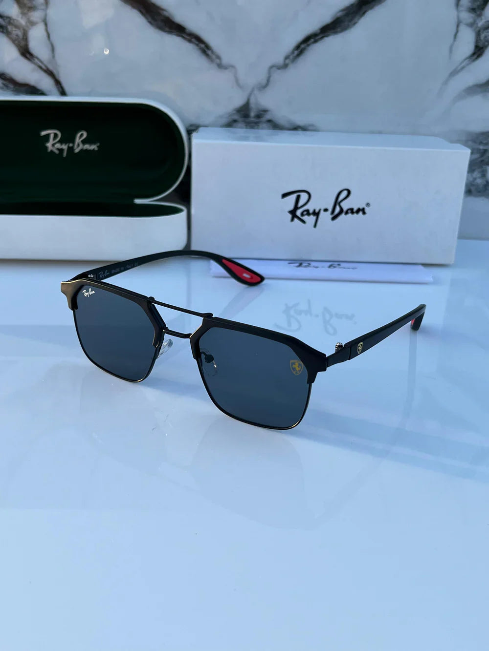 Ray ban METAL FULL BLACK POLARISED SUNGLASSES