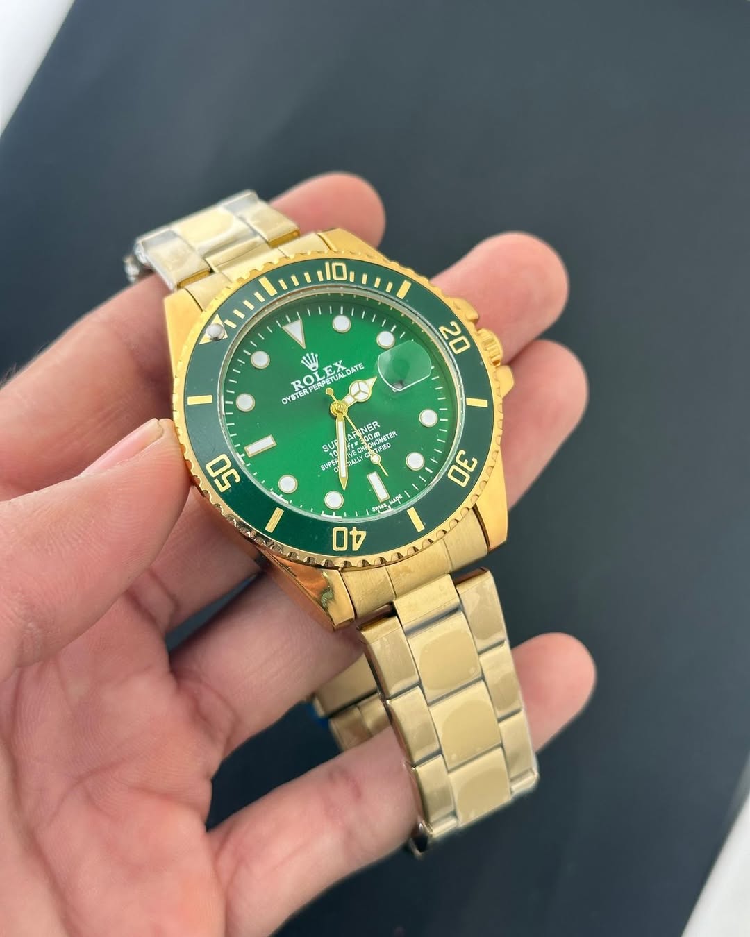 Rolex Gold and Green Submariner Automatic Japan Quality