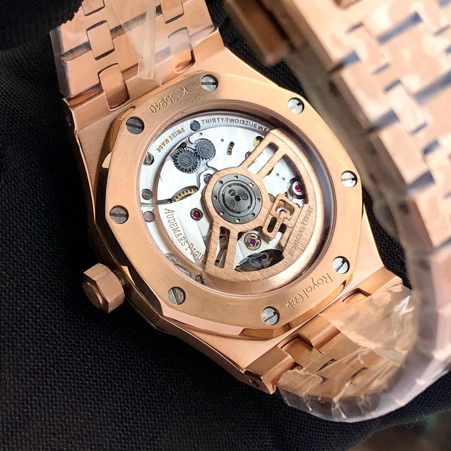 Audemars Piguet Royal Oak Offshore Rosegold Black Blue Metal Chain Automatic Movement Men’s Watch