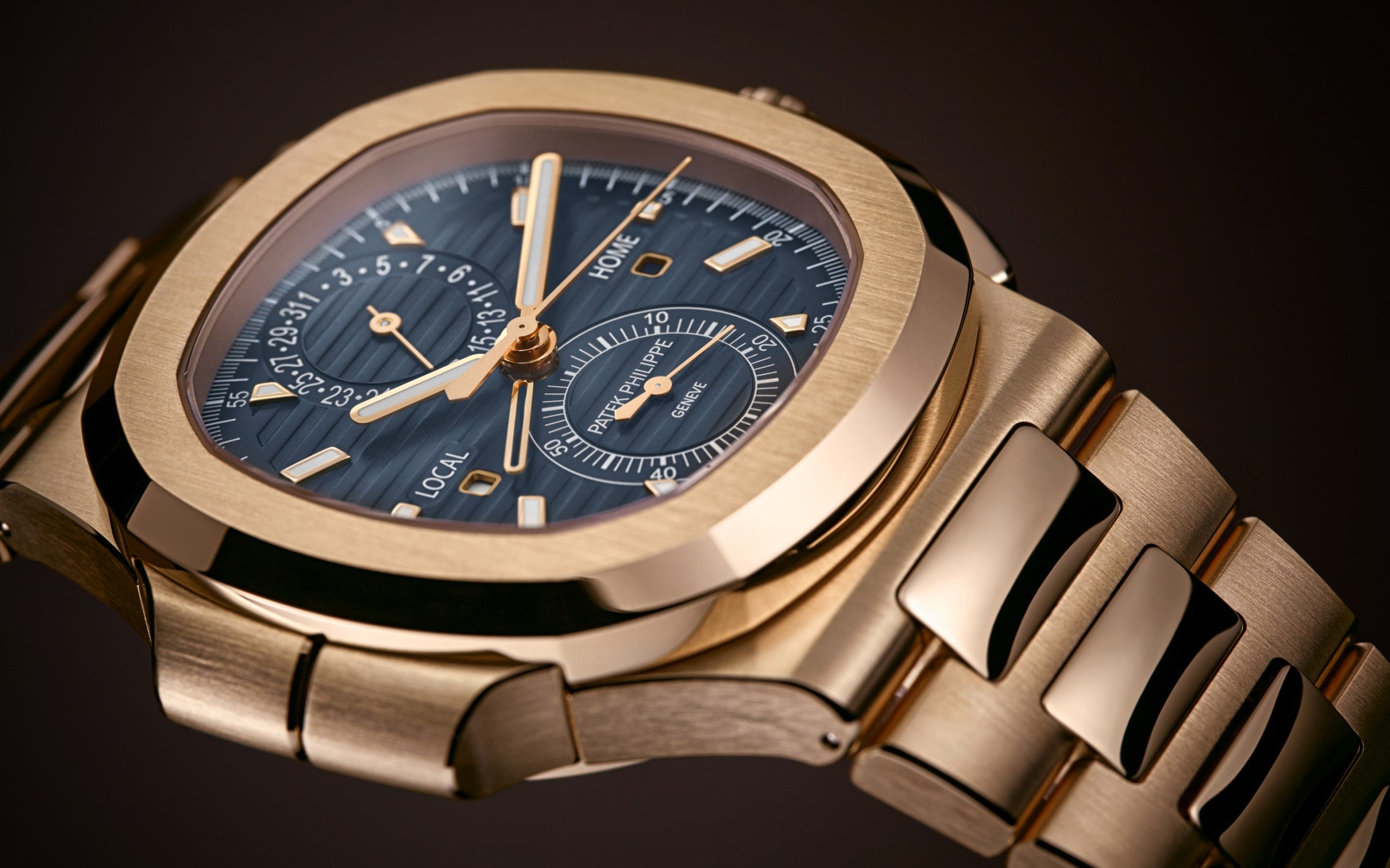 Patek Philippe 39 mm Gold & Blue Automatic