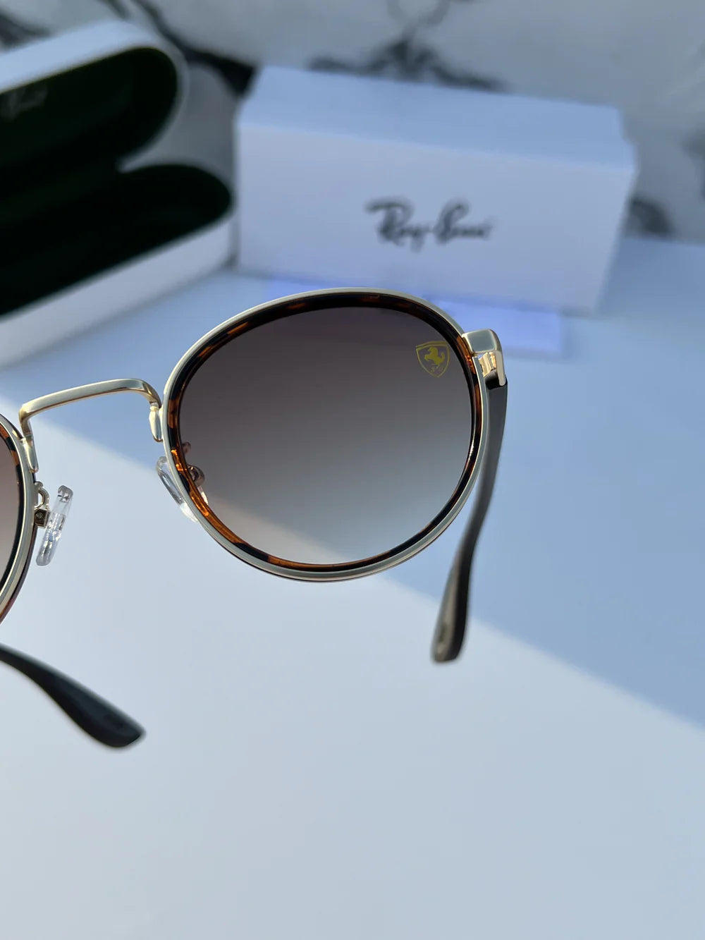Ray ban  METAL GOLD TIGER BROWN UV-400 SUNGLASSES