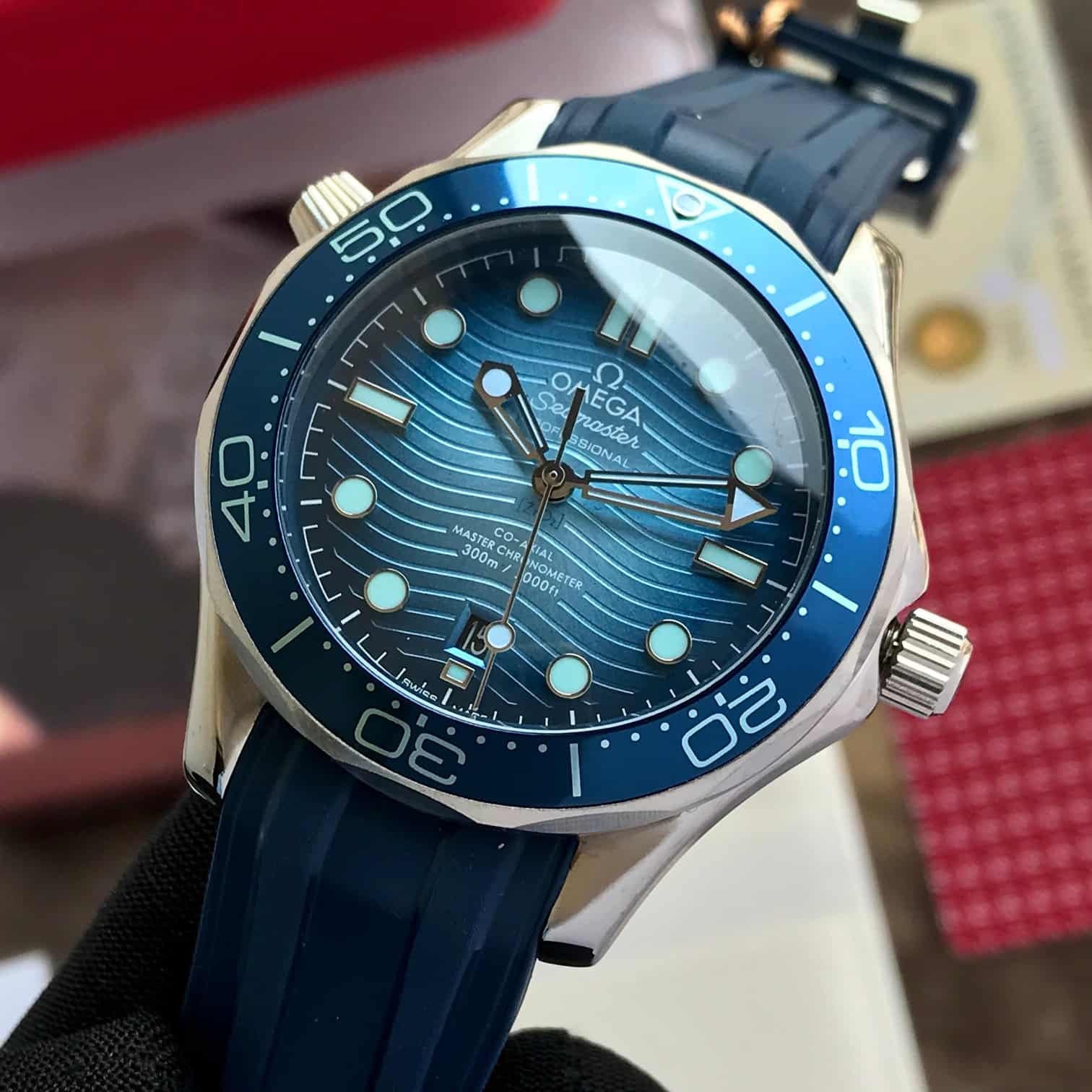 Omega Seamster Silver Blue Diver Japanese Automatic Mens Watch