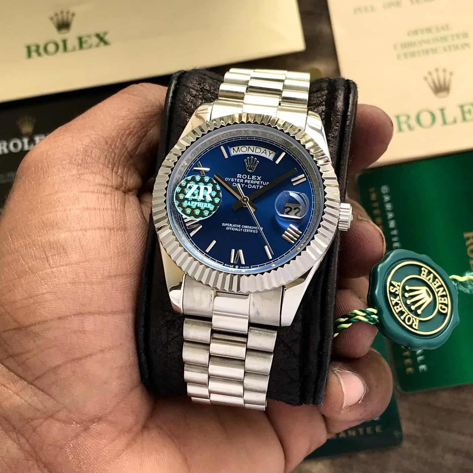 Rolex DayDate Silver-Blue Dial YZ Factory