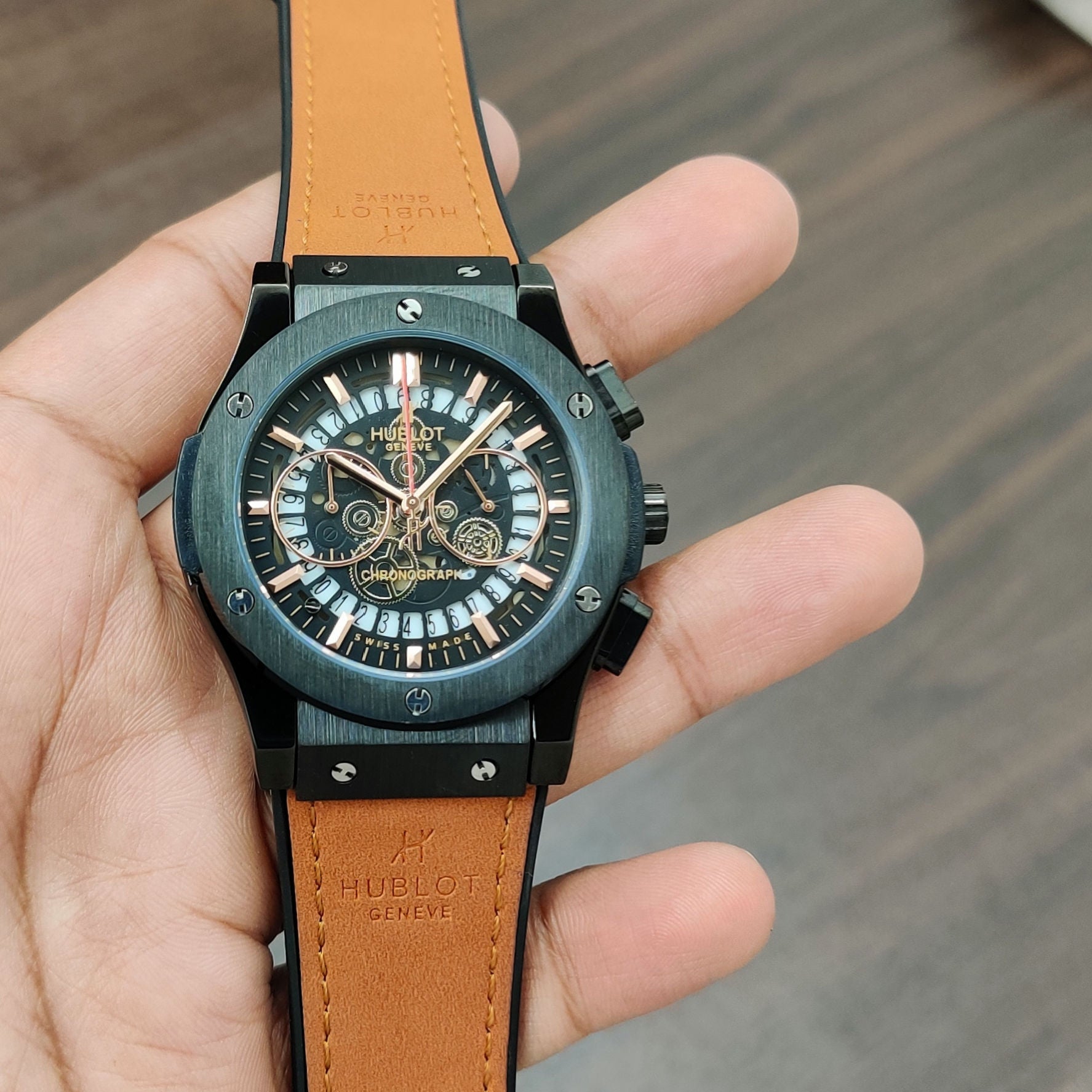 Hublot Brown Chronograph Watch