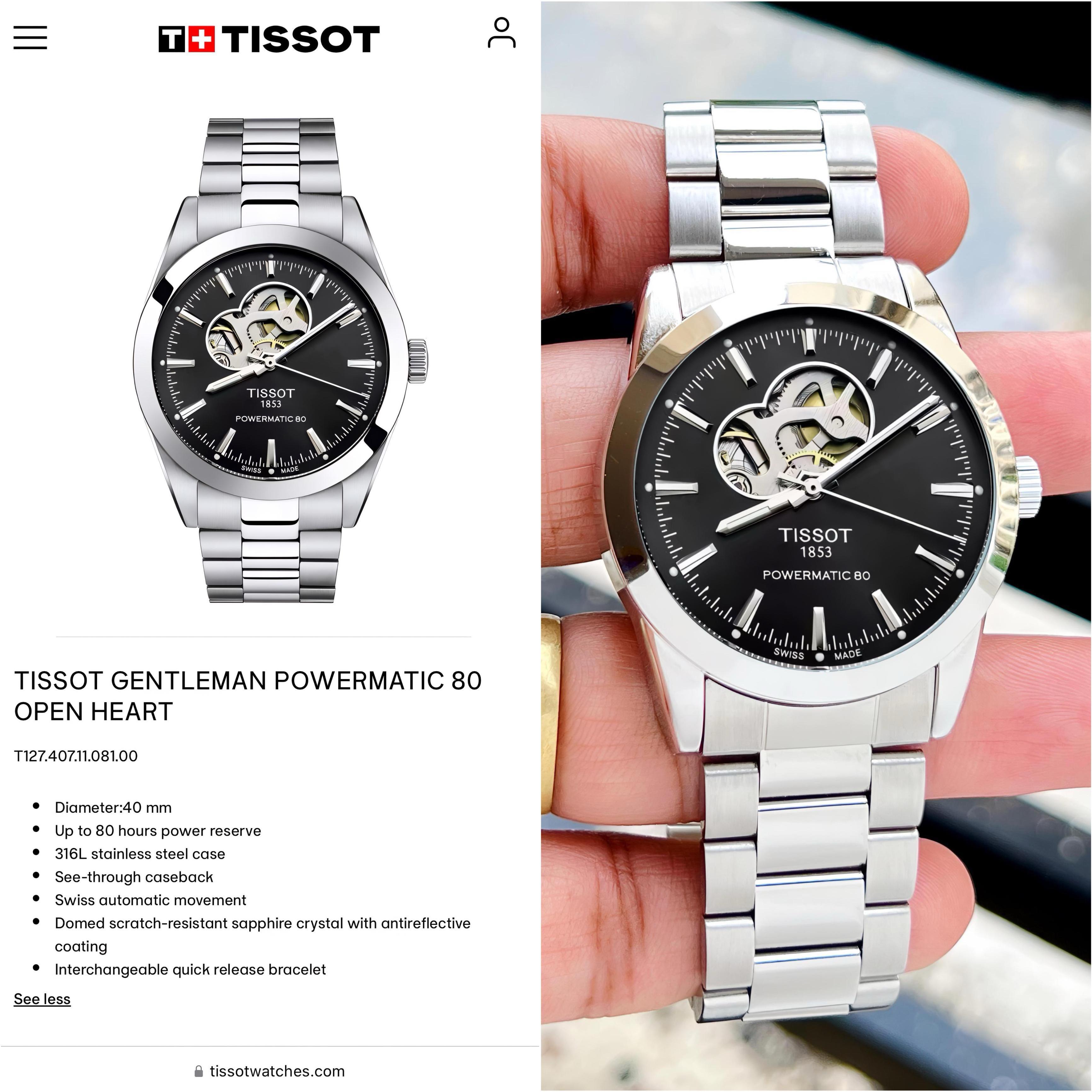 Tissot Gentleman Powermatic 80 is ergonomic and elegant in any circumstance.