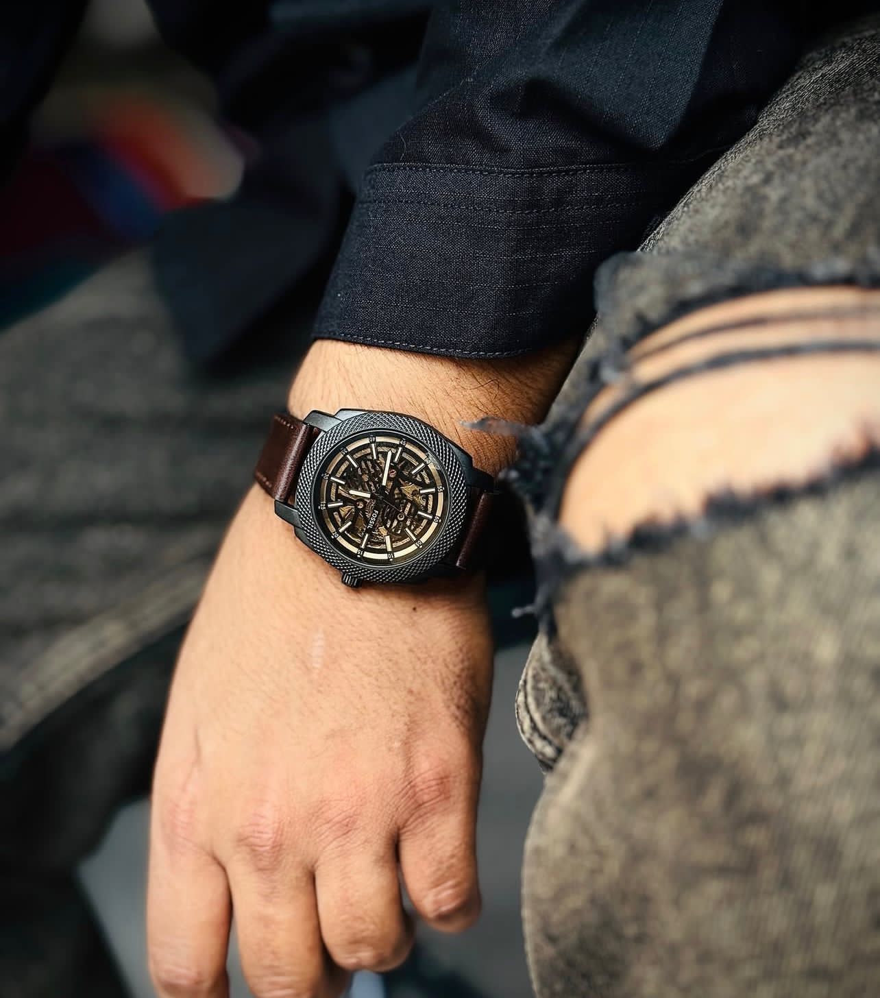 Fossil Brown Automatic Transparent Back Orignal Series