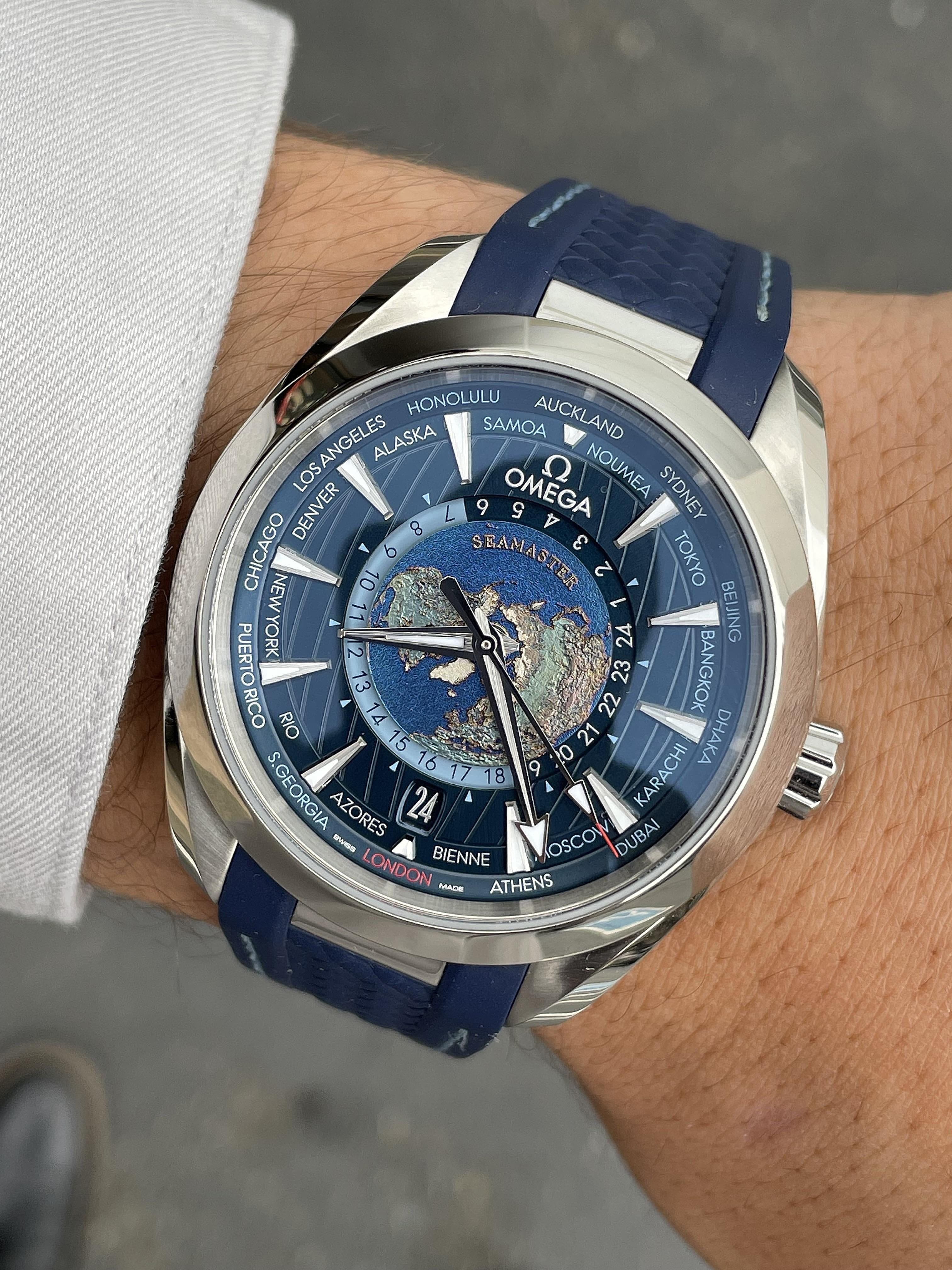 Omega Seamaster Aqua Terra Blue Japanese Automatic Mens Watch