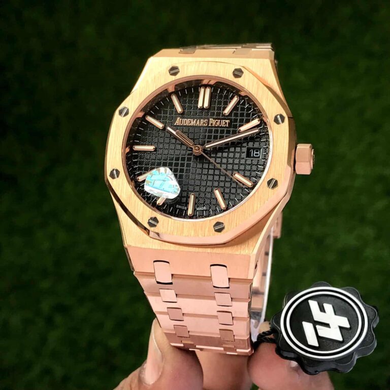Audemars Piguet Royal Oak Offshore Rosegold Black Dial Metal Chain Automatic Movement Men’s Watch
