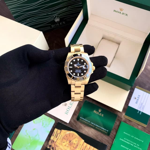 Rolex Submariner Stainless Steel Full Gold & Black Dial Japanese Automatic Master Quality Men’s Watch