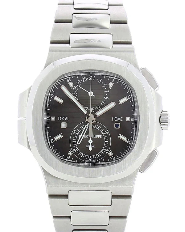 Patek Philippe Nautilus Time Travel Silver and black