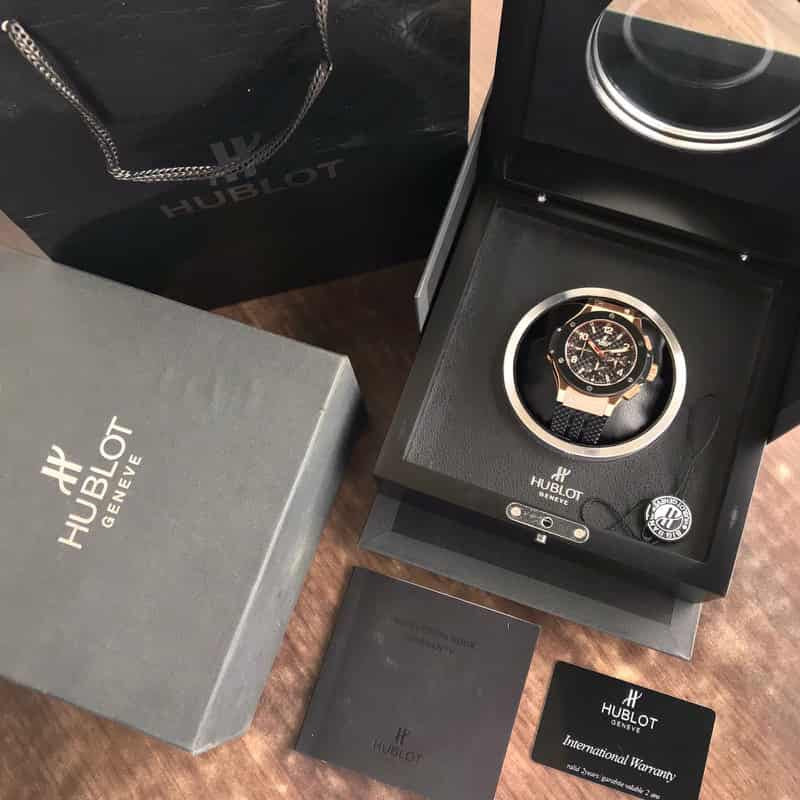 Hublot Big Bang Rosegold Black  Automatic Mens Watch