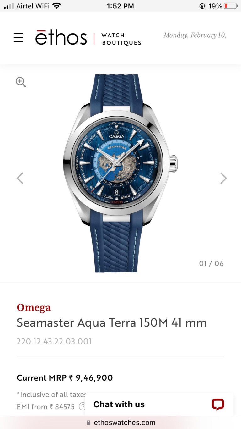 Omega Seamaster Aqua Terra Blue Japanese Automatic Mens Watch
