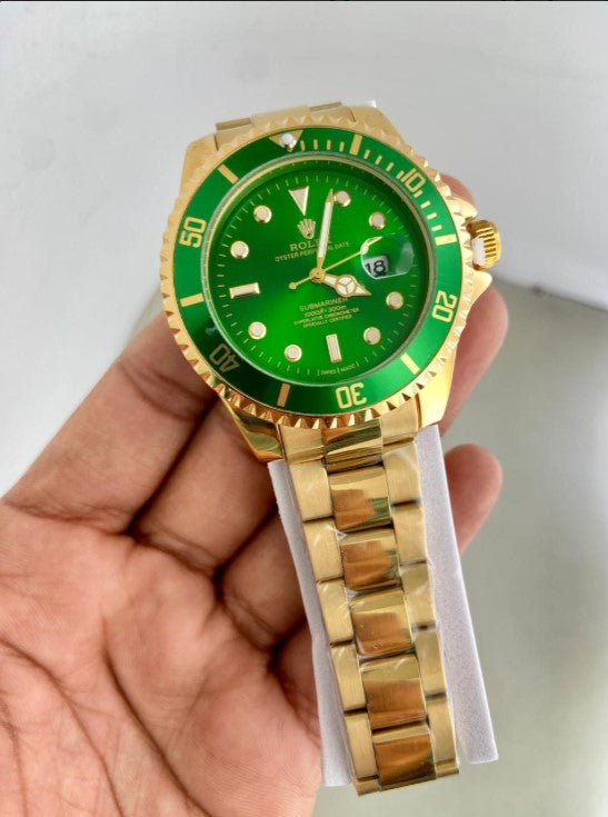Rolex Gold and Green Submariner Automatic Japan Quality