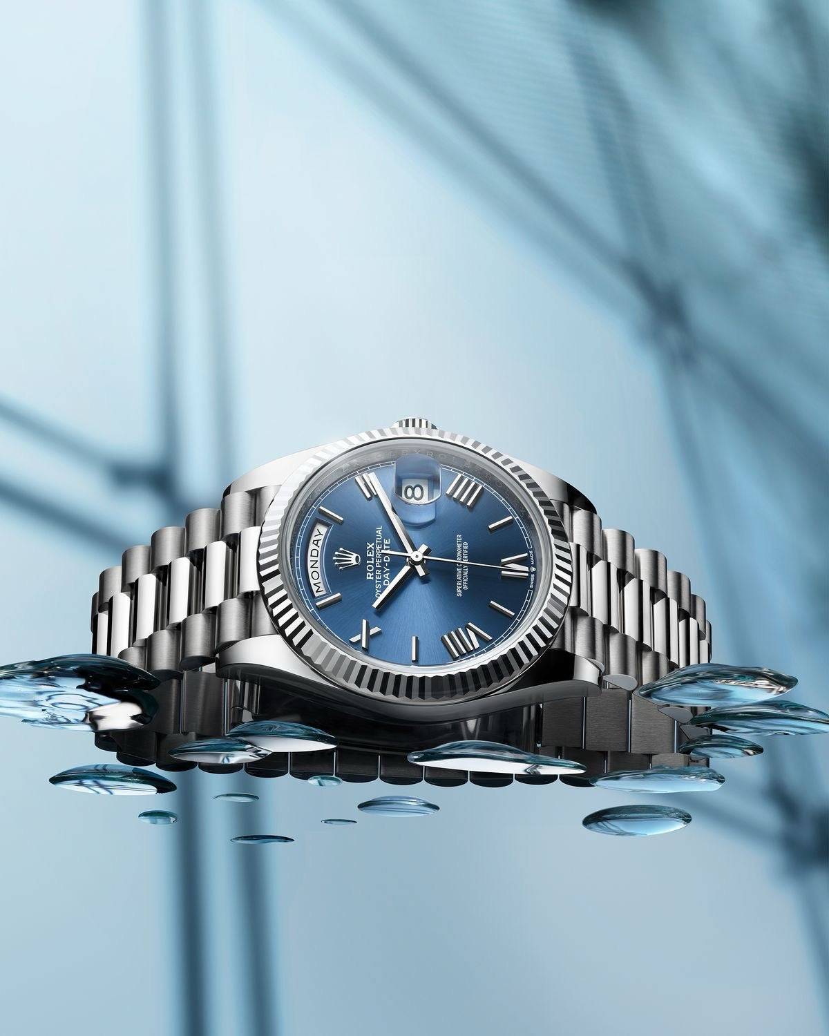 Rolex DayDate Silver-Blue Dial YZ Factory