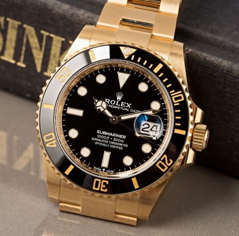Rolex Submariner Stainless Steel Full Gold & Black Dial Japanese Automatic Master Quality Men’s Watch
