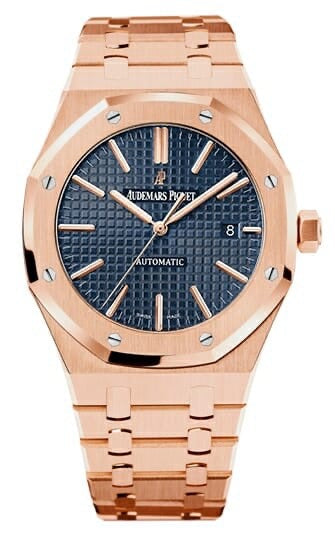 Audemars Piguet Royal Oak Offshore Rosegold Black Blue Metal Chain Swiss ETA 1:1 Automatic Movement Men’s Watch