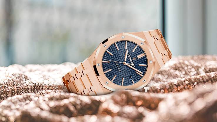 Audemars Piguet Royal Oak Offshore Rosegold Black Blue Metal Chain Swiss ETA 1:1 Automatic Movement Men’s Watch