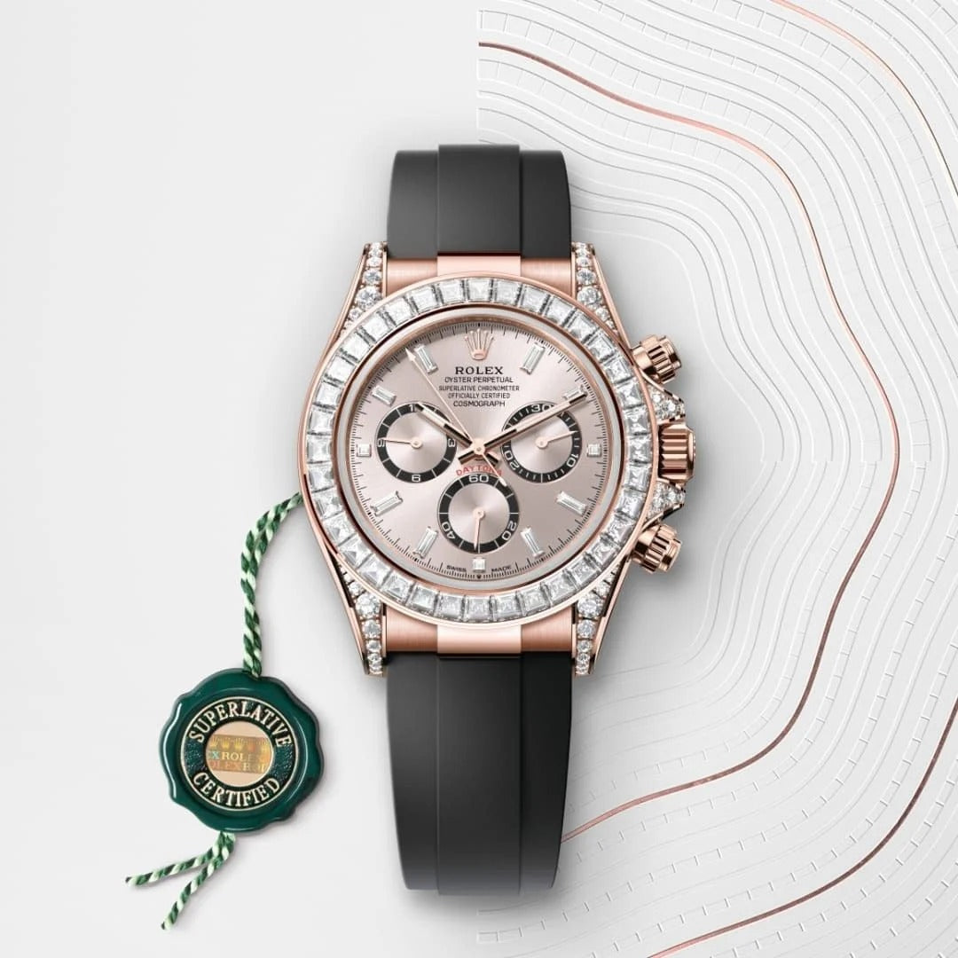 Rolex Cosmograph Daytona Oyster, 40 mm, Everose gold and diamonds