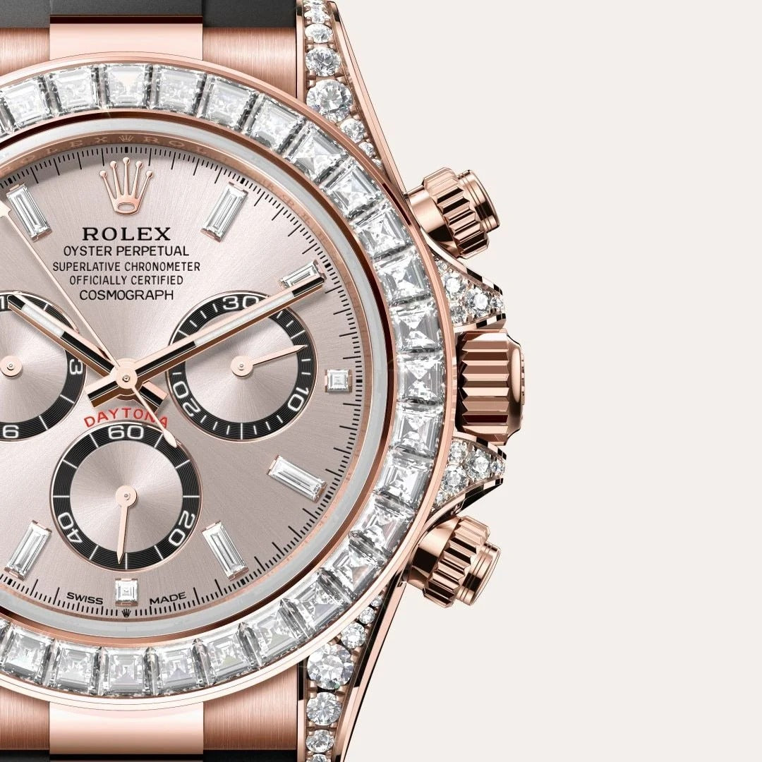 Rolex Cosmograph Daytona Oyster, 40 mm, Everose gold and diamonds