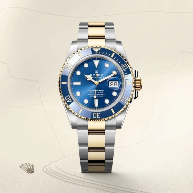 Rolex Submariner Date Oyster, 41 mm, Oystersteel and yellow gold (GOLD- SILVER- BLUE)