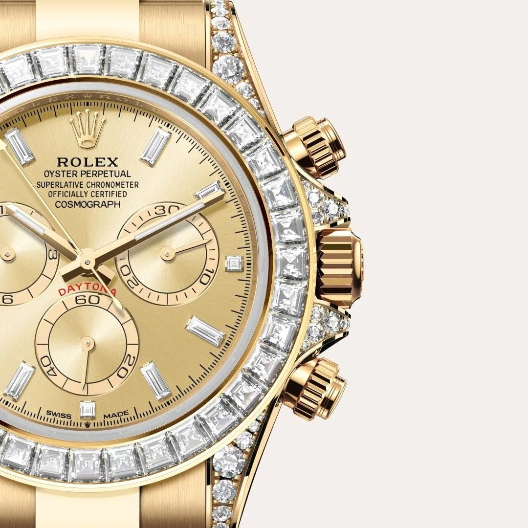 Rol_ex Cosmograph Daytona Oyster, 40 mm, yellow gold and diamonds