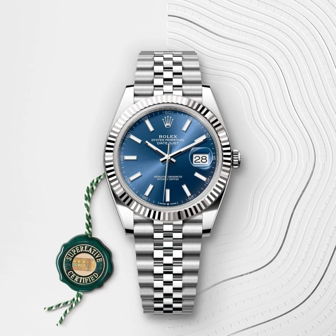 Rolex Datejust Oyster, 41mm, Oystersteel and white gold