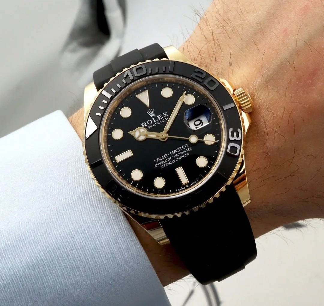 ROLEX YACHT MASTER OYSTER FLEX (GOLD BLACK)