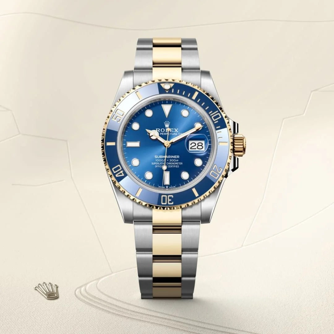 Rolex Submariner Date Oyster, 41 mm, Oystersteel and yellow gold (GOLD- SILVER- BLUE)