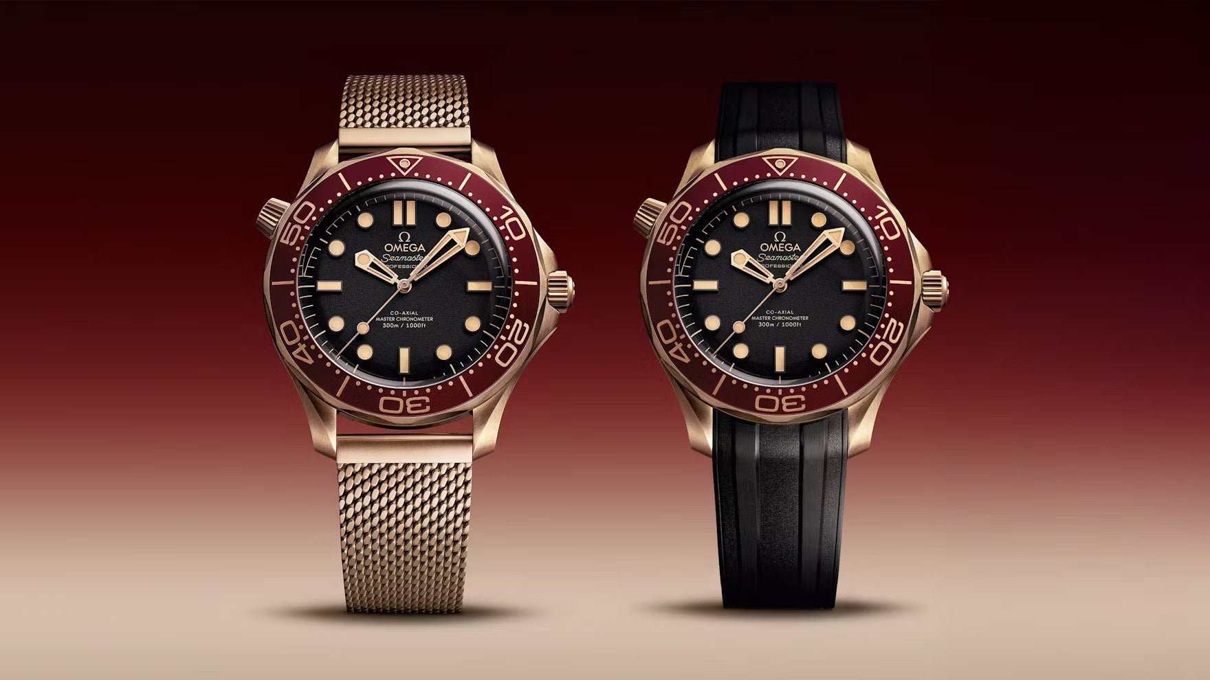 The Omega Seamaster Diver 300M In Bronze Gold And Burgundy