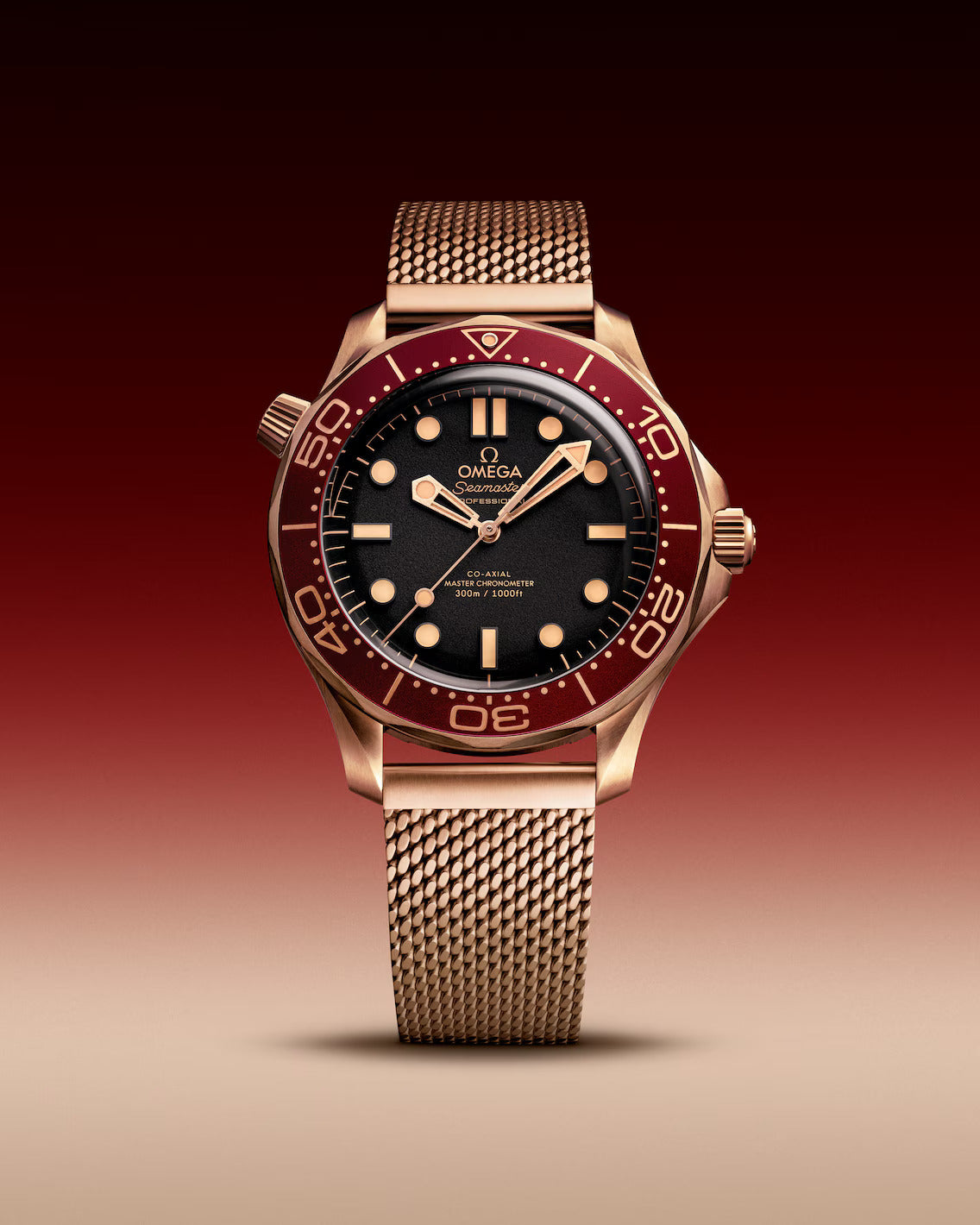 The Omega Seamaster Diver 300M In Bronze Gold And Burgundy