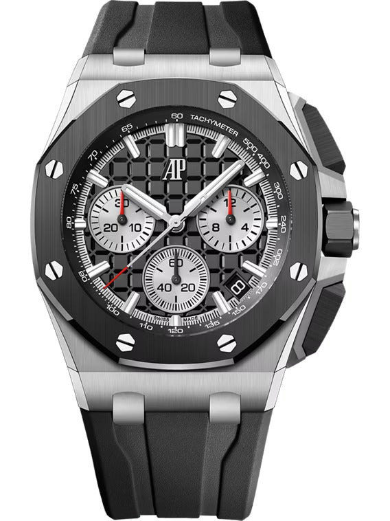 Audemars Piguet Royal Oak Double Balance Wheel Open worked Dial Full Black Automatic Mens Watch (Copy)
