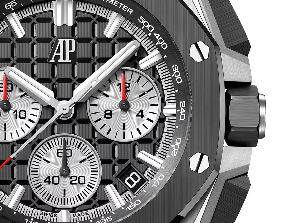Audemars Piguet Royal Oak Double Balance Wheel Open worked Dial Full Black Automatic Mens Watch (Copy)